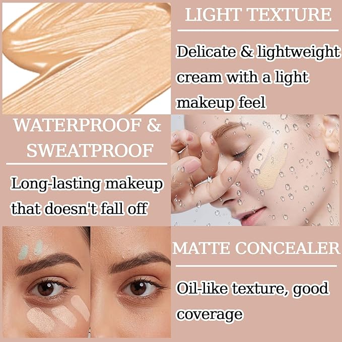 6 Colors Correcting Concealer Palette,Colors Corrector Palette,Moisturizing Full