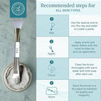 Bare Essentials Living Clay Face Mask Brush (2 Pack, White) Dual Soft Silicone Face Mask Applicator Brush Tool, Great Facial Essentials, Moisturizer Applicator & Skincare Brush for Facials