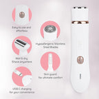 4-in-1 Facial Hair Removal for Women, Electric Painless Shaver, USB Rechargeable, Lip Chin Cheek Trimmer