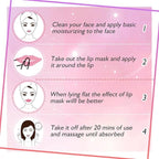 Adofect 30 Pieces Collagen Crystal Lip Masks,Pink Lip Patches& Moisturizers Collagen Lip Pads Great for Hydrating Skin, Anti Chapped & Anti-Aging and Plump Your Lips,Pink