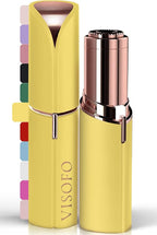 Facial Hair Removal for Women | Electric Razor Device Small Mustache Dermaplaning Remover Tools Tweezers Epilator Trimmer Face Dermaplane Shavers Beauty Gadgets Set Accessories by VISOFO (Citrine)