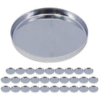 Pack of 30 Empty Round Metal Pans 26mm Eyeshadow Palette Pans Replacement for Magnets Makeup Palettes (3mm Height) Silver