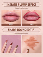 SHEGLAM Lip Liner Creamy Matte Pencil High Pigment Not Easy to Fade Silky Smooth Matte Contour Tint Lip Makeup-But First,Coffee