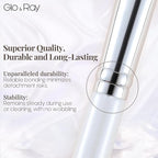 GLO&RAY Concealer Brush Under Eye - Makeup Brush Angled Flat Teardrop, Nose Contour for Powder Pro Concealing Blending for Liquid & Cream Cosmetic, Foundation Brushes Small With Dust Cover (White)