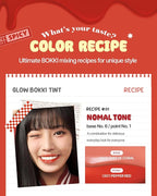 Glow Bokki Glossy Lip Tint, Korean Beauty (GB06 Cheese Coral, 4.1 grams)