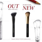 LAURA GELLER NEW YORK Angled Blush Brush with Black Wooden Handle & Dense Bristles for Makeup Application