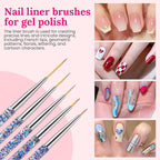 39 PCS Nail Art Brushes Set,Nail Art 3D Sculpting Pen Dotting Tools,Ombre Silicone Brush,Liner Brushes,Acrylic Brushes,Nail Art Palette with Gel Mixing Rod,Nail Design Kit for Home Diy & Salon