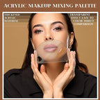 Acrylic Cosmetic Makeup Palette, 4 In 2 Set Mixing