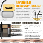 All in One Makeup Kit,Includes Naked Eyeshadow,Liquid Foundation,CC Cream,Lipstick Set,Mascara,Makeup Brush,Makeup Sponge,Eyebrow Powder,Eyebrow Soap,Eyeliner Stamp, Primer,Contour Stick,Cosmetic Bag