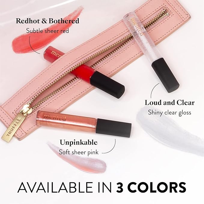 Mented Cosmetics | Red Hot and Bothered Sheer Lip Gloss | Red Tinted Lip Gloss | Vegan, Paraben-Free, Cruelty-Free Gloss Topper | Long Lasting and Moisturizing Lipgloss