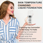 30ML Flawless Colour Changing Warm Skin Tone Foundation,Naturally Blends Moisturizing foundation makeup,Long Lasting Waterproof Poreless Liquid Foundation SPF 15 for Face Makeup