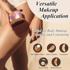 75MM Extra Large Self Tanner Kabuki Makeup Brush – Ultra Soft Dense Vegan Bristles for Body Makeup, Bronzer & Foundation–Applies Tanning Mousse, Lotion & Self Tanner–Rose Gold, Wet & Dry