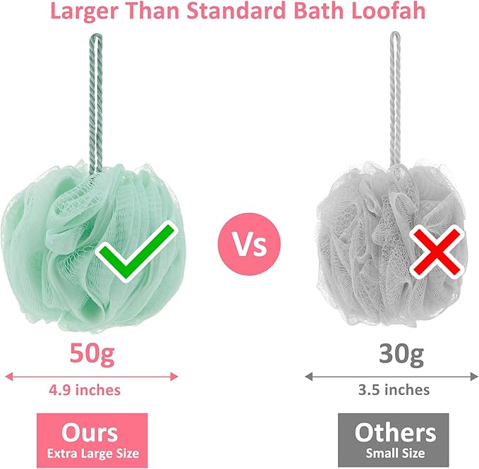 5 piece exfoliating loofah set