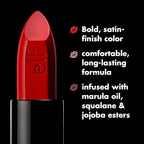 e.l.f. O Face Satin Lipstick, Richly Pigmented, Nourishing & Long-Lasting Creamy Lipstick, Infused With Jojoba, Vegan & Cruelty-Free, Hustle