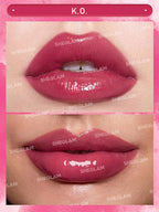 SHEGLAM Pout Pillow Cushion Lip Gloss Moisturizing Liquid Lipstick High Shine Finish Sponge Tip Applicator Non-Sticky Lip Glaze Purple -K.O.