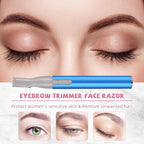 Chumia 2 Pcs Electric Eyebrow Trimmer Women Precision Face Razors Mini Shaver with Comb Christmas Women Gift Battery Operated Personal Epilator for Face Neck Fuzz Lips Leg(Red, Blue)