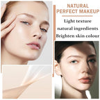 Airbrush Foundation Makeup Spray Silky Lightweight Full Coverage Foundation Face Air Cushion Foundation Set with Soft Makeup Brush - Natural Color