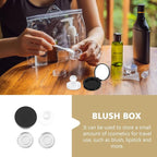 FRCOLOR 1 Set Portion Tray Loose Powder Compact Case Makeup Pallete Blush Storage Case Blush Container Reusable Blush Case Diy Empty Makeup Lipstick Container Blank Abs Sample Travel