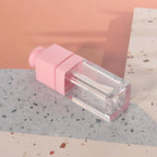 COSIDEA 18PCS Empty 8ML Square clear Lip Gloss Tube Silver big doe foot wand lipgloss tubes for Lip oil tint bottles container… (Pink)