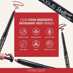 Runway Rogue Designer Liner Lip Pencil, Matte Classic True-Red Lip Liner Pencil and Lip Liner Sharpener, ‘Statement Piece’