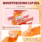 Lip Oil, Moisturizing Lip Glow Oil, Transparent Tinted Moisturizing