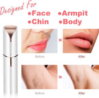 Facial Hair Removal for Women, Mini Hair Remover, Electric Razor Shaver Portable Bikini Epilator for Lips, Chin, Armpit, Peach Fuzz, Fingers, Neck, Cheek and USB Rechargeable (White)