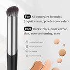 DUcare Concealer Brush Under Eye, Angled Small Nose Contour Brush, Mini Thin Slanted Foundation Dark Circles Puffiness, Puffy Face Eyebrow Eyes, Liquid Cream Blending