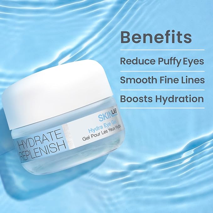 Hydrate& Replenish EYE CREAM- Gel Hydrator-Cream with Hyaluronic Acid & Marine Extracts, attracts moisture to the skin Algae And Seaweed Extracts to revitalize dull looking skin 0.5 Oz