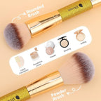 DUcare Foundation Powder Brush Double Ended Blush Makeup Brushes, Duo Bronzer Blush ideal for cream or powder