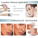 All In One Makeup Kit For Girls, Beginner Makeup Kit For Teens Makeup Kit For Little Girls Full Set Make Up Kit For Women Cosmetic Set 18 Color Eyeshadow Eyeliner Lipgloss Blush Mirror - Green