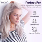 Sulfate Free Brass Toning Purple Shampoo and Conditioner Set for Grey and Silver Hair, Moisturizing & Color-Safe, Enhances Shine & Brightness, Made in USA (16 fl oz each)