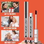 2pcs Lip Stain Peel Off - Lip Liner Stain Long Lasting Waterproof,2-in-1 Lip Liner with Tweezer Nude Matte,Non-Stick Cup,Highly Pigmented，Natural Finish,Stay On All Day,Perfect for Gift (Nude+Rose)