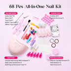 Beetles Gel Nail Polish Kit with U V Light - One Color One Bottle 35 Colors Mood Mosaic Collection Nail Polish Kit 68 Pcs Gifts for Women Girls with Top Base Coat Beauty Must Have DIY Salon Set