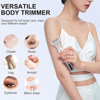 5 in 1 Bikini Trimmer for Women - Electric Razors for Women, Cordless Rechargeable Electric Shaver, IPX7 Waterproof Wet Dry Lady Body Hair Remover for Face Nose Eyebrow Arm Leg Pubic Armpit Bikini