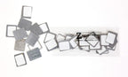 Square Metal Stickers 26mm 30-Pack for Non-Magnetized Makeup