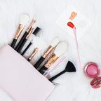 Makeup Mixing Palette Spatula Set, 2PCS Mini Acrylic Makeup Palette & 2PCS Silicone Skincare Spatula, Cream Foundation Palette for Mixing and Save Cosmetics (Pink,Square+Heart)