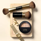 LAURA GELLER NEW YORK Face It All 2pc Makeup Brush Set - Retractable Airbrush Kabuki Brush + Dual-Ended Blush and Bronzer Brush