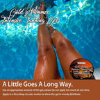 Gold Shimmer Intensive Tanning Tanning Gel Mango, Extreme Tanning Gel For Outdoor Sun, Ultra Dark Tanning Butter, Tanning Balm For Beach, Solid Carrot Tanning Oil, SPF0, 200g