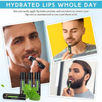 4 Pcs Lip Balm with Gift Box for Men Raffia Grass Organic Natural Beeswax Lip Balm for Father's Day Gifts Women Adults Teens Dry Chapped Lips Care Product