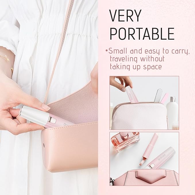 Rechargeable Facial Hair Remover for Women: 2-in-1 Device for Shaping Eyebrows and Removing Face Peach Fuzz (Gradient Pink)