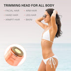 Facial Hair Removal for Women & Eyebrow Trimmer 2 in 1, Electric Shaver&Portable Peach Fuzz Hair Razor,Rechargeable Remover for Pubic Lips Face Ear Hair,Body Hands, Chin Beard with Light