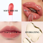 KYDA Hydrating Lip Glow Oil, Moisturizing Lip Oil, Glossy Transparent Plumping Lip Gloss, Tinted Lip Oil for Lip Care and Dry Lips-Black Candy