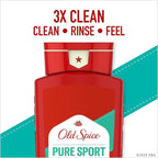 Old Spice Body Wash for Men, Pure Sport Scent, High Endurance, 33.4 fl oz (Pack of 4)