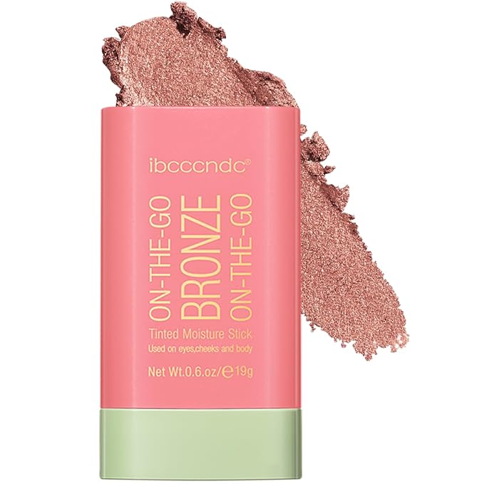 MEICOLY Cream Bronzer Stick, Natural Highlight Contour Makeup,Face Highlighter Stick,Contour Stick Facial Contouring Stick,Buildable Face Bronzer Face Shaping,Waterproof,01 Warm Glow