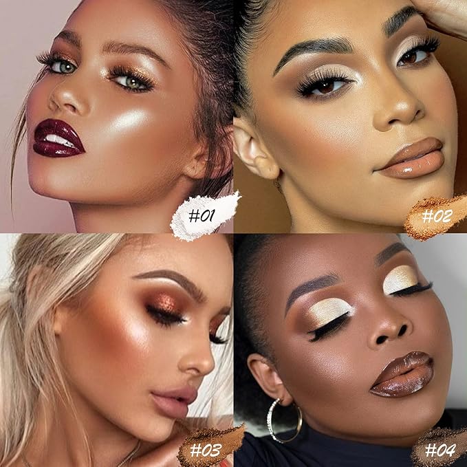 Matte Light Bronzer Palette,Perfect Finish Hd Powder,Professional Bronzering