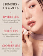 Natural Bloom Korean Lip Oil Serum 0.14 fl oz | Moisturizing Lip Booster Plumping Oil Tint Serum Enriched w/Camellia & Safflower Oils | Non-Irritating Color Changing Lip Oil (Pink Muhly)