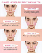 Flower Blush for Cheeks, Matte Shimmer Face Blush Powder,Contour Multiuse Facial Make up Palette,Long Lasting Waterproof Embossed Blusher,Mother's Day Makeup Gift for Women-01#Sakura Pink