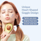 Avocado Heart-Shaped Collagen Under Eye Masks | Brightening Eye Mask Pads w/Hyaluronic Acid & Niacinamide | Hydrogel Depuffing Under Eye Patches for Dark Circles and Puffiness (Pack of 10)