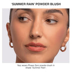 Makeup Powder Blush for cheeks | "Summer Rain" | 4g / 0.141oz | Cruelty-Free, Vegan, Clean Beauty | Buildable & Blendable for Natural, Healthy Glow | Coral, Peach & Golden Hues