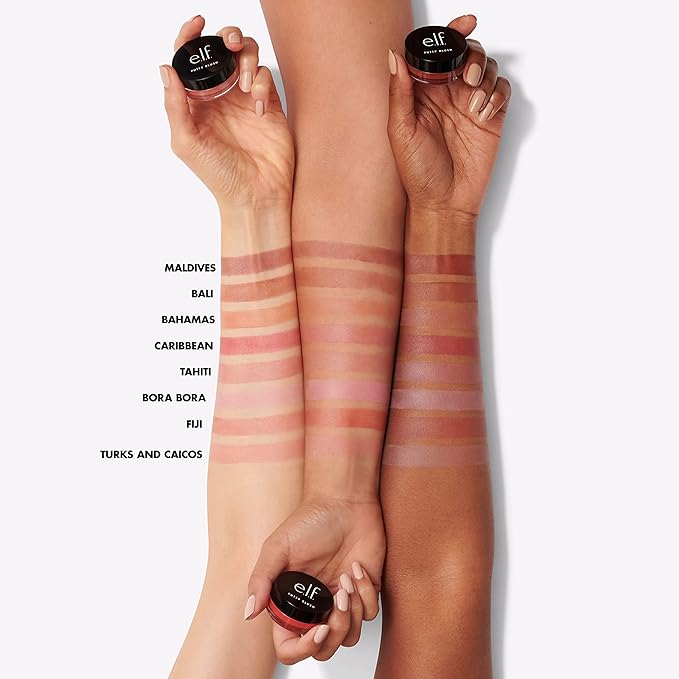 e.l.f. Putty Blush, Creamy & Ultra Pigmented Formula, Lightweight, Buildable Formula, Infused with Argan Oil & Vitamin E, Vegan & Cruelty-Free, Tahiti